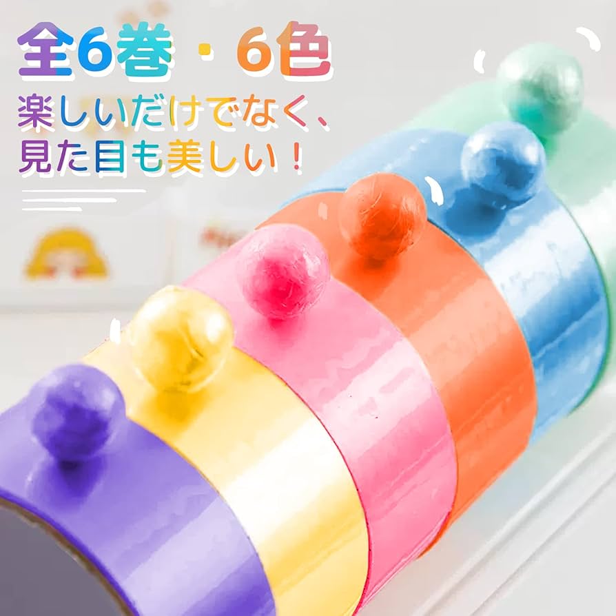 テープボール おもちゃ 粘着ボールテープ 6色 幅4.8cm 長さ8m 楽天市場】テープボール用テープ 太い 幅4.8cm/3.6cm 6個セット